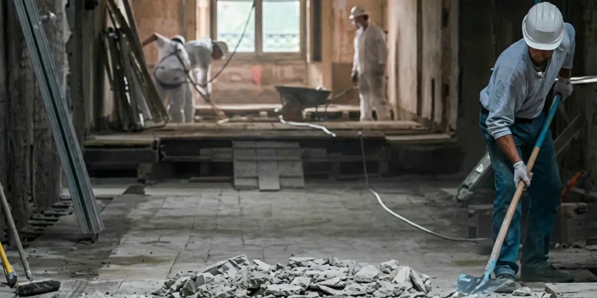 fire damage restoration professionals performing structural cleanup and restoration after a fire in Las Vegas, NV