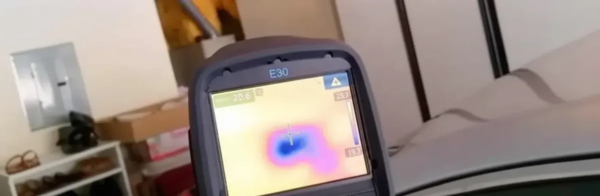 mold inspection using thermal imaging technology to detect moisture and hidden mold in a home in Las Vegas, NV